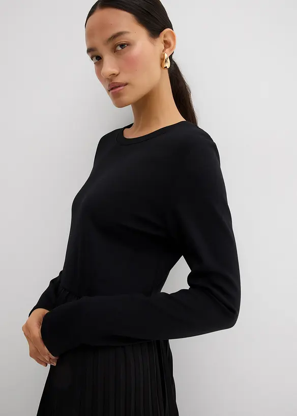 Midi jurk in een viscosemix, bonprix