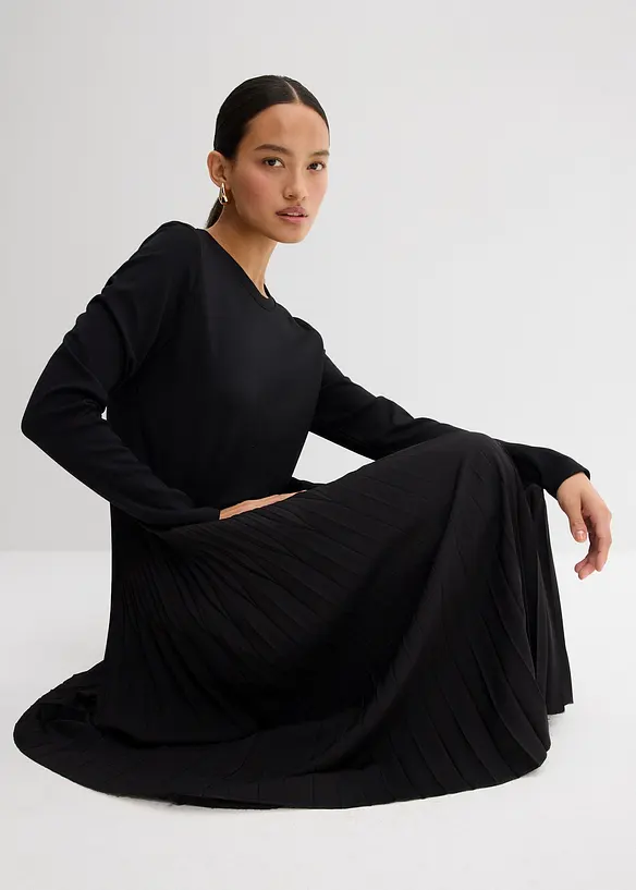 Midi jurk in een viscosemix, bonprix