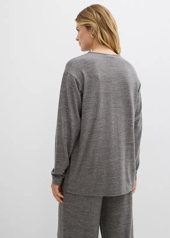Lange sweater in een gebreide look, bonprix