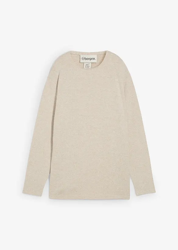 Lange sweater in een gebreide look, bonprix