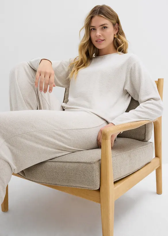 Lange sweater in een gebreide look, bonprix