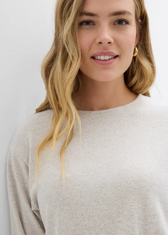 Lange sweater in een gebreide look, bonprix