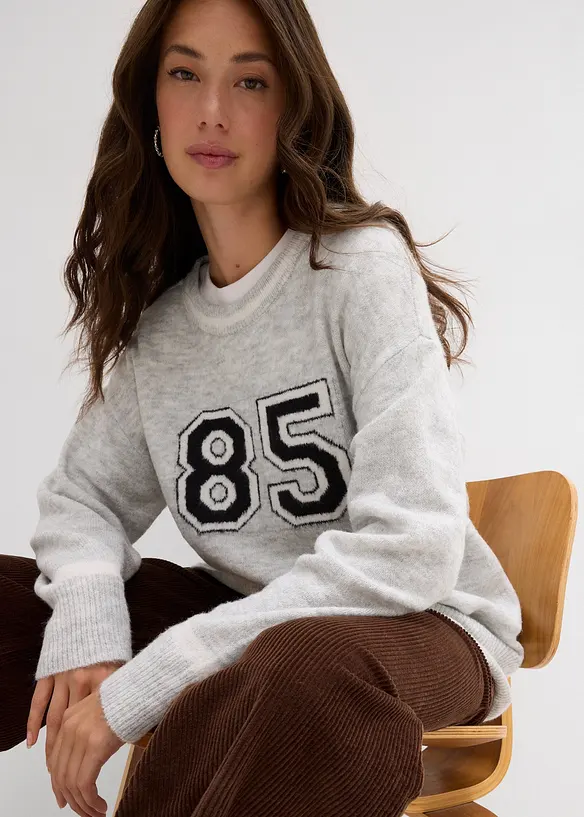 Oversized trui met oversized schouders, bonprix