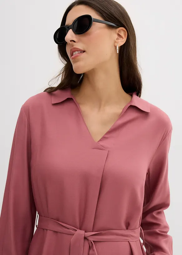Midi jurk van soepele viscose, bonprix