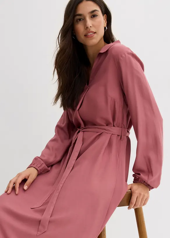 Midi jurk van soepele viscose, bonprix