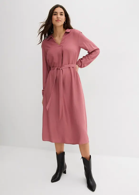 Midi jurk van soepele viscose, bonprix