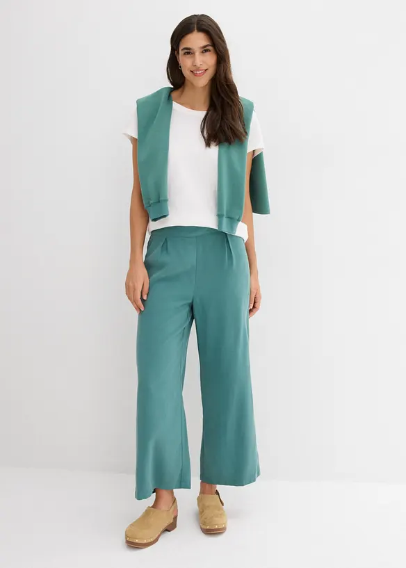 Cropped broek van zachte viscose mix, bonprix