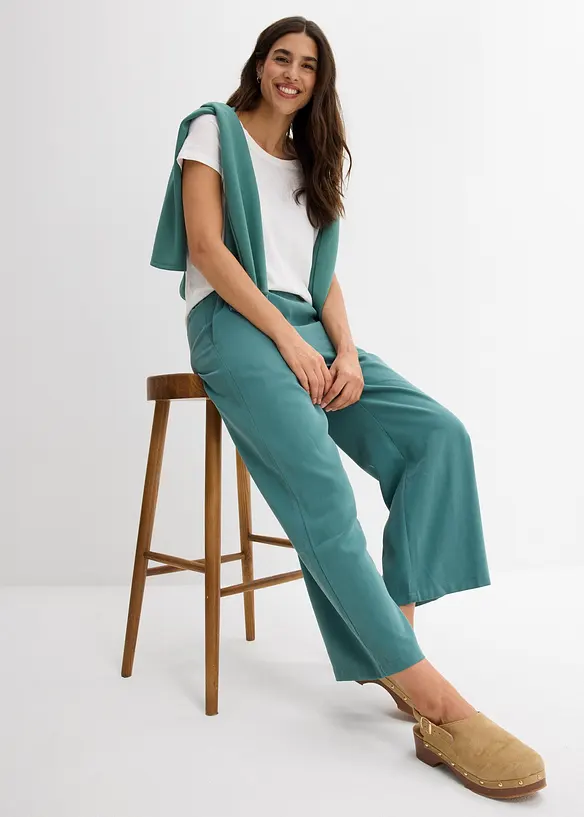 Cropped broek van zachte viscose mix, bonprix
