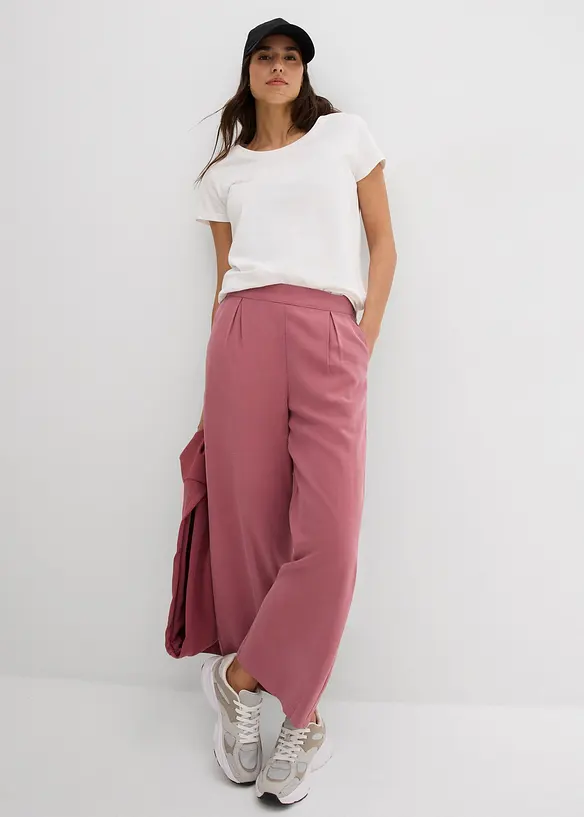 Cropped broek van zachte viscose mix, bonprix