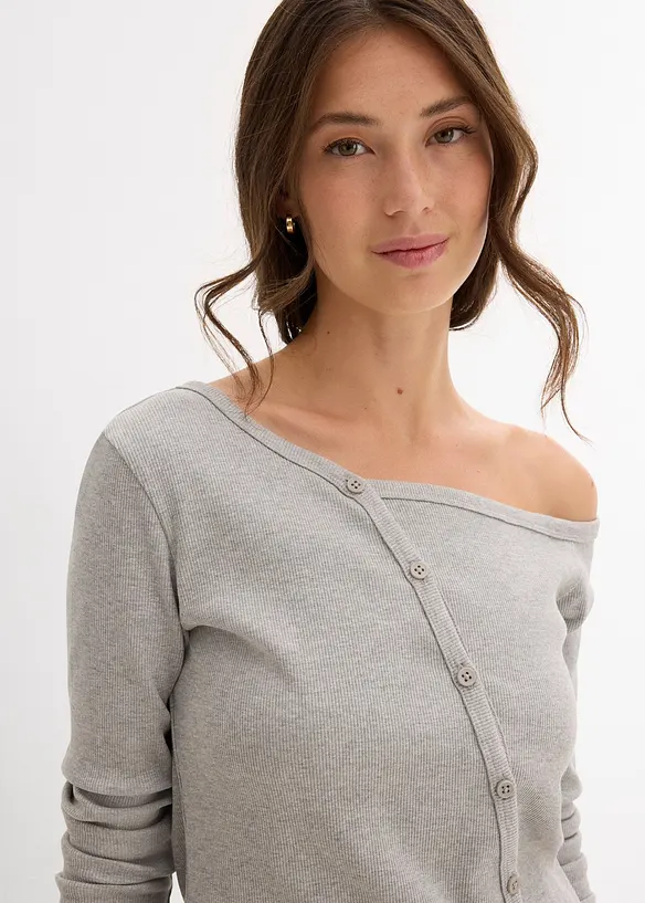 Geribde longsleeve, bonprix