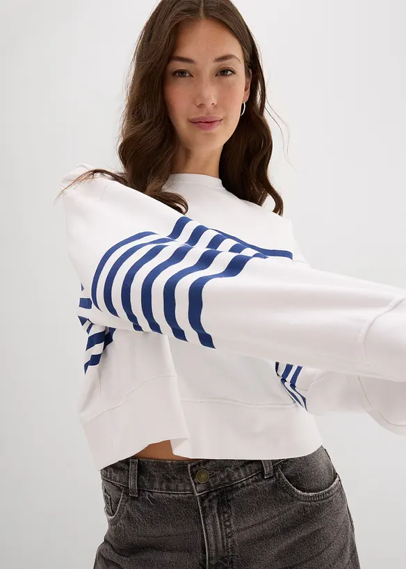 Oversized sweater van puur katoen, bonprix