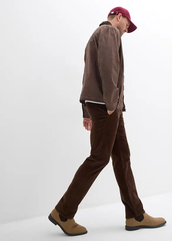Relaxed fit stretch corduroy broek, straight, bonprix