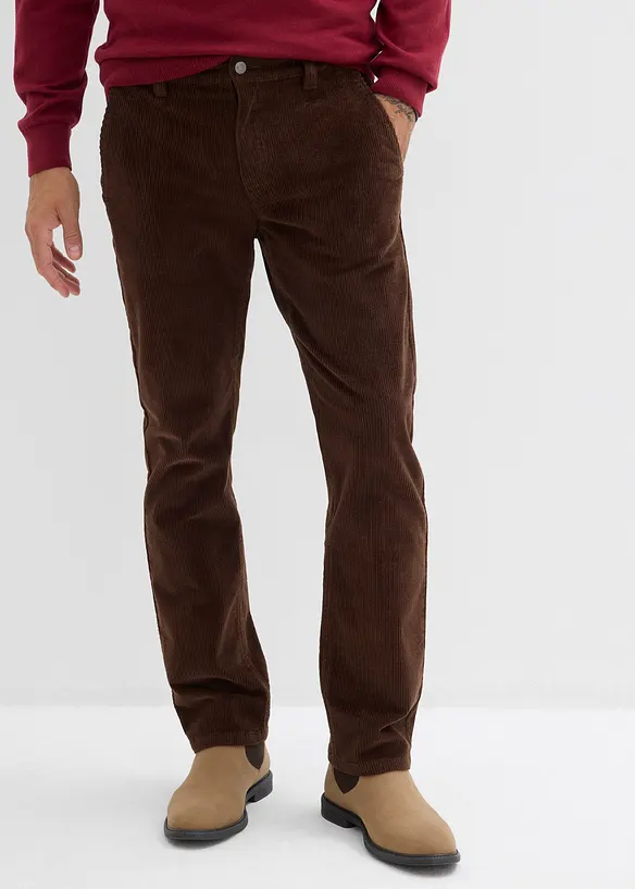 Relaxed fit stretch corduroy broek, straight, bonprix
