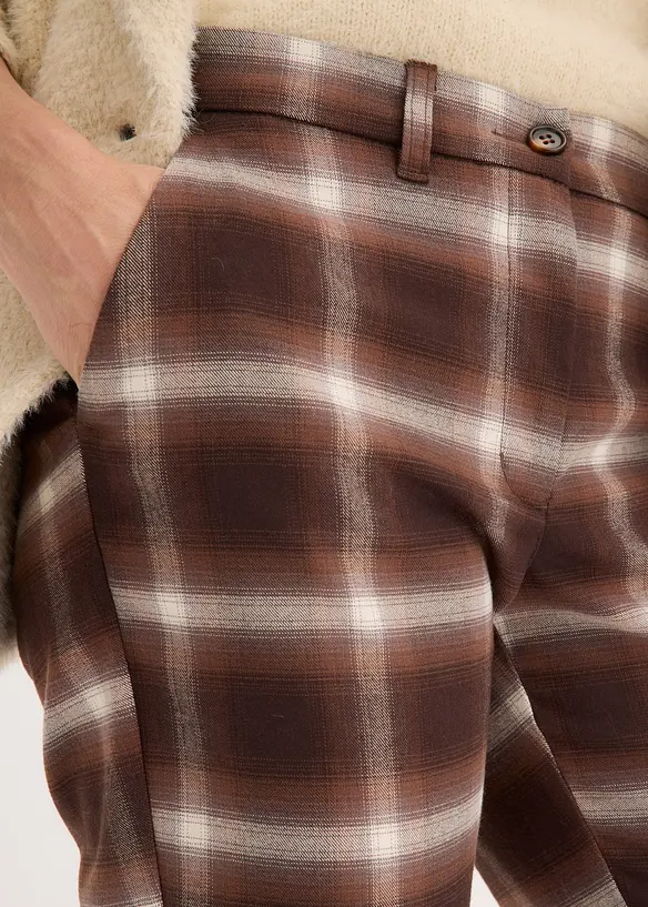 Geruite broek met turn-ups, bonprix