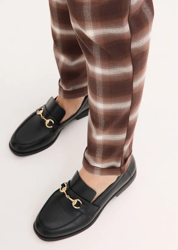 Geruite broek met turn-ups, bonprix