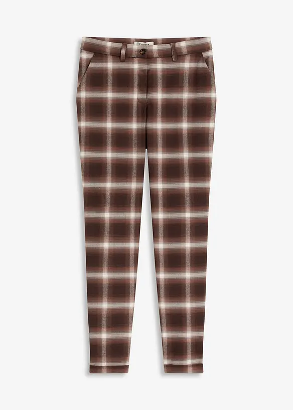 Geruite broek met turn-ups, bonprix