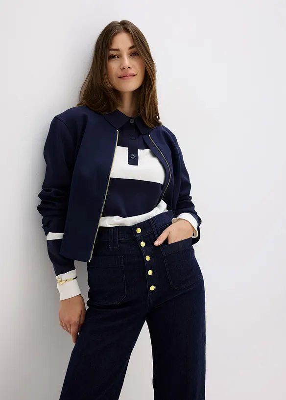 Flared jeans, high waist, bonprix