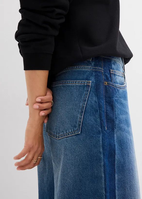 Barrel jeans high waist, cropped, bonprix