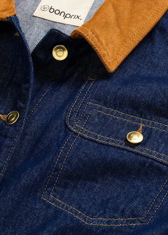 Spijkerjas met corduroy kraag, bonprix