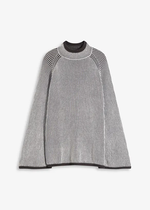Oversized trui met opstaande kraag, bonprix