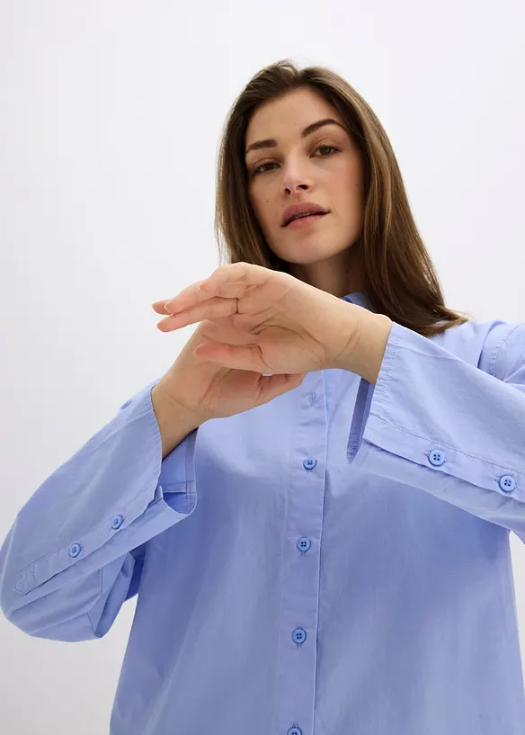 Overhemdblouse van katoen, bonprix