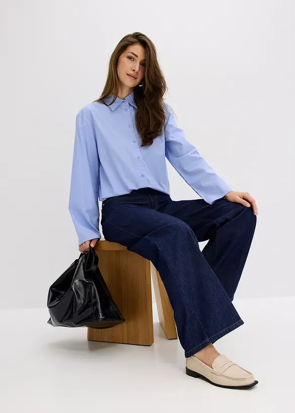 Overhemdblouse van katoen, bonprix