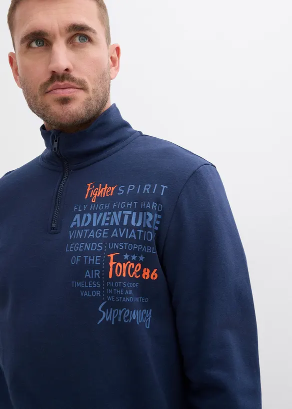 Troyer sweater van puur katoen, bonprix
