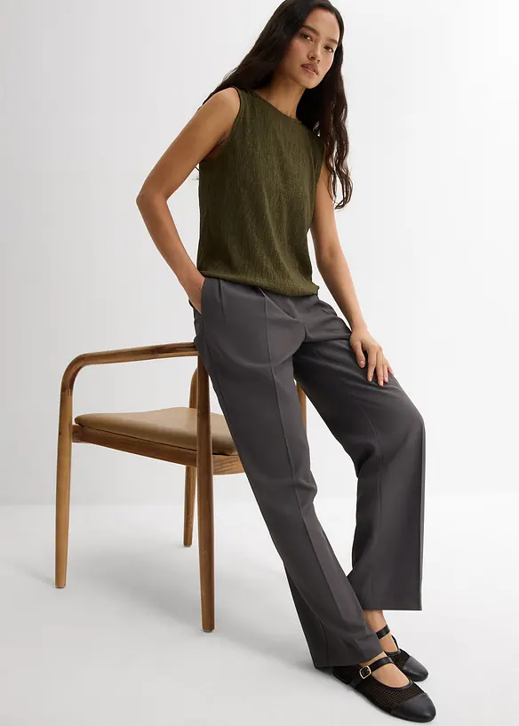 Blouse van gestructureerde crinkle, bonprix