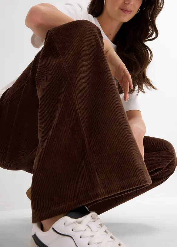 Corduroy broek van elastisch katoenmix, bonprix