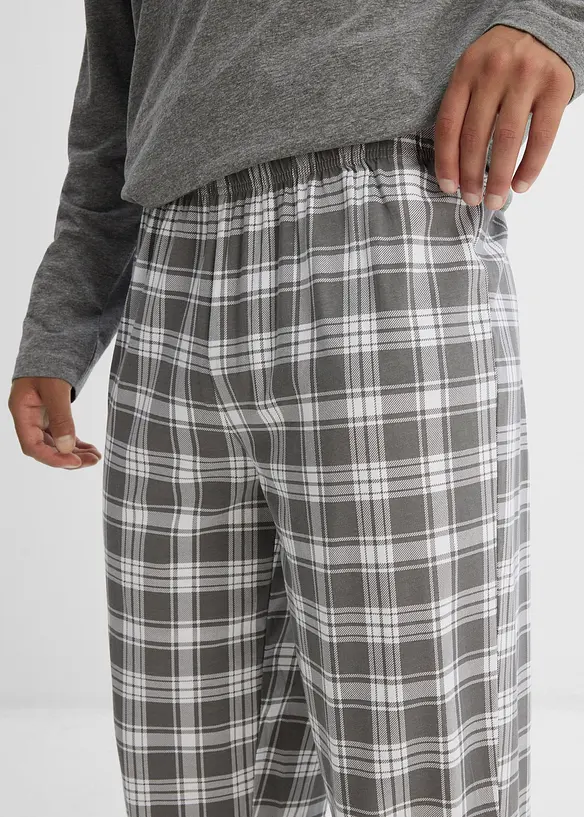 Pyjama met lange mouwen in een katoenmix, bonprix