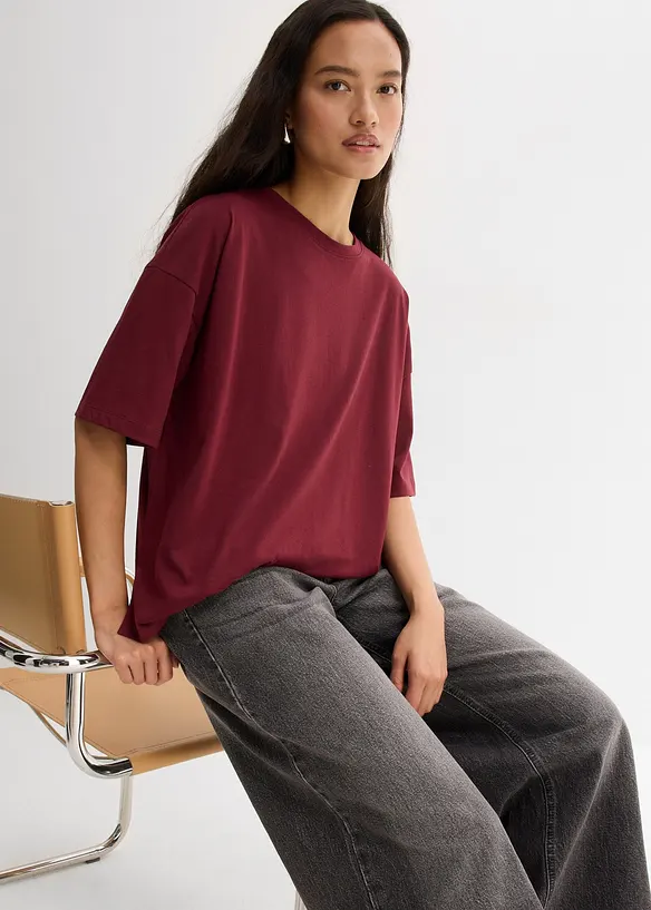 Oversized shirt van een katoenmix, bonprix