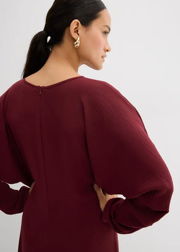 Gedrapeerde midi jurk, bonprix