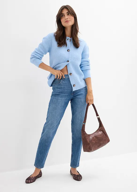 High waist mom jeans, cropped, bonprix