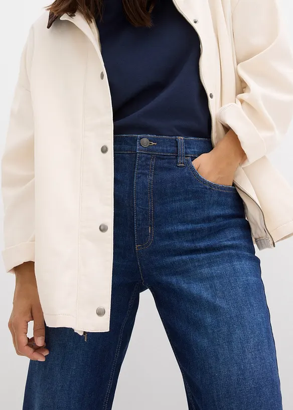 High waist mom jeans, cropped, bonprix
