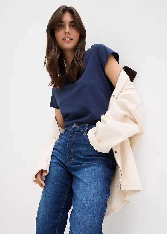 High waist mom jeans, cropped, bonprix