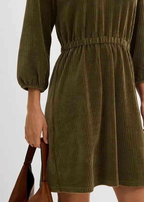 Jurk van jersey corduroy, bonprix