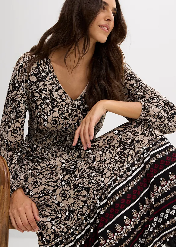 Maxi jurk van een zachte viscose-elastanmix, bonprix