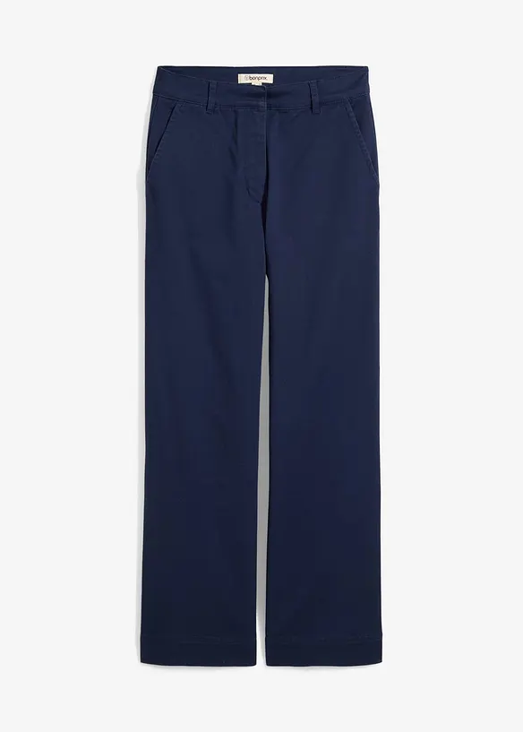 Wijde 7/8 broek van elastisch biologisch katoenmix, bonprix