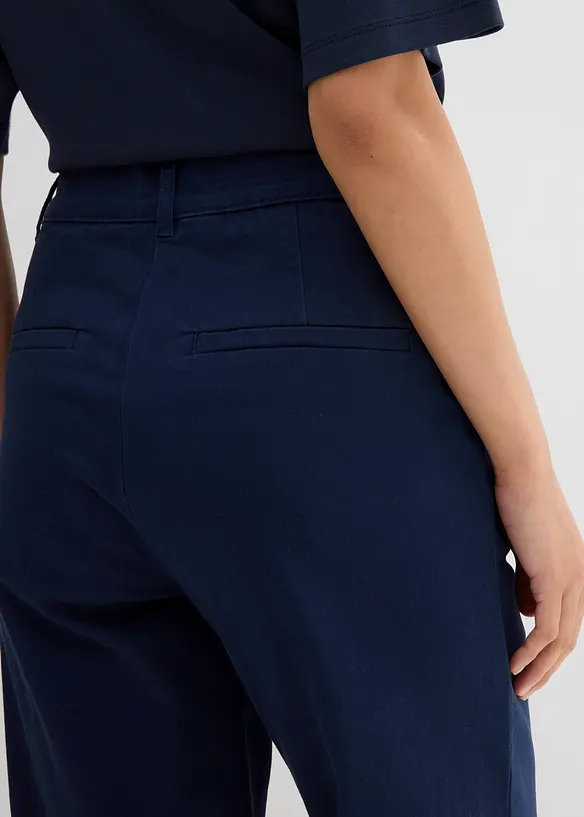 Wijde 7/8 broek van elastisch biologisch katoenmix, bonprix