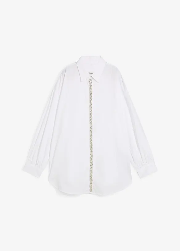 Overhemdblouse met strass, bonprix