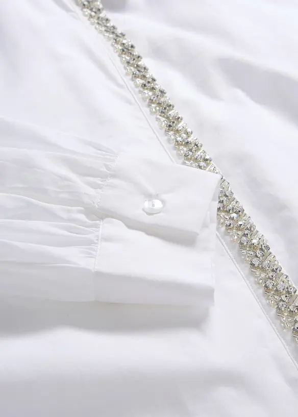Overhemdblouse met strass, bonprix