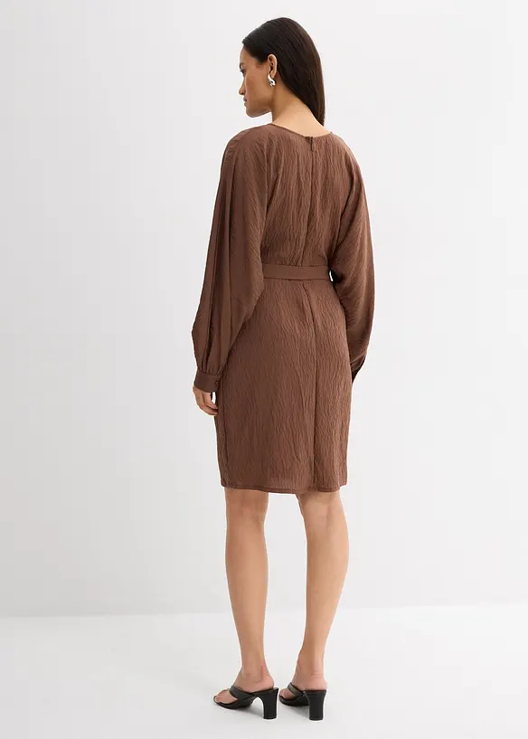 Mini jurk met structuur in een viscosemix, bonprix