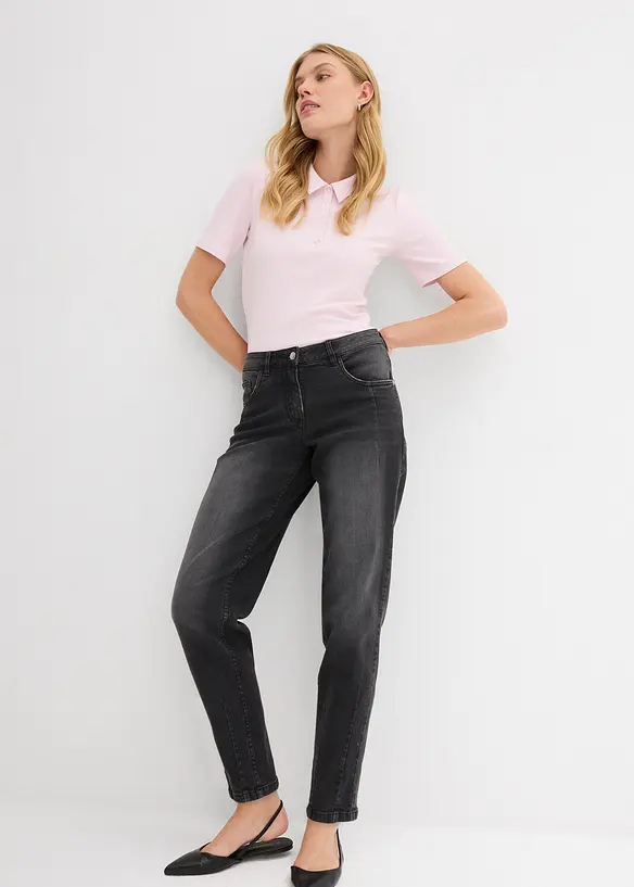 Barrel jeans mid waist, bonprix