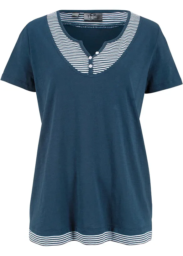 2-in-1 shirt van biologisch katoen, korte mouw, bonprix