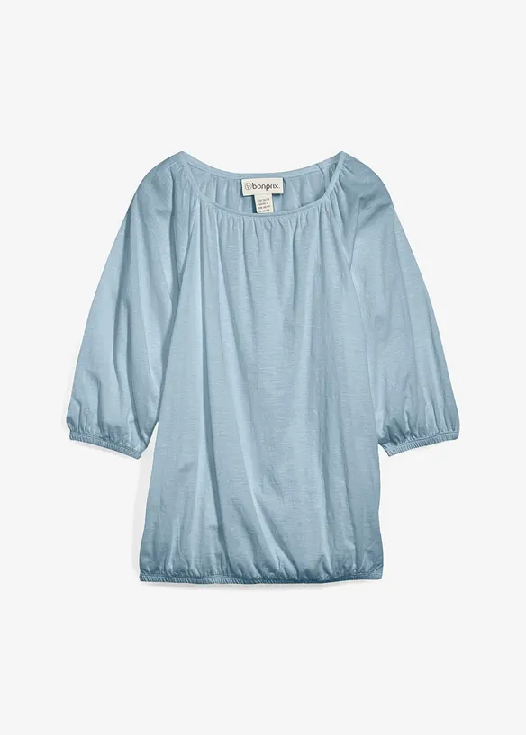 Katoenen shirtblouse met carréhals, halflange mouw, bonprix