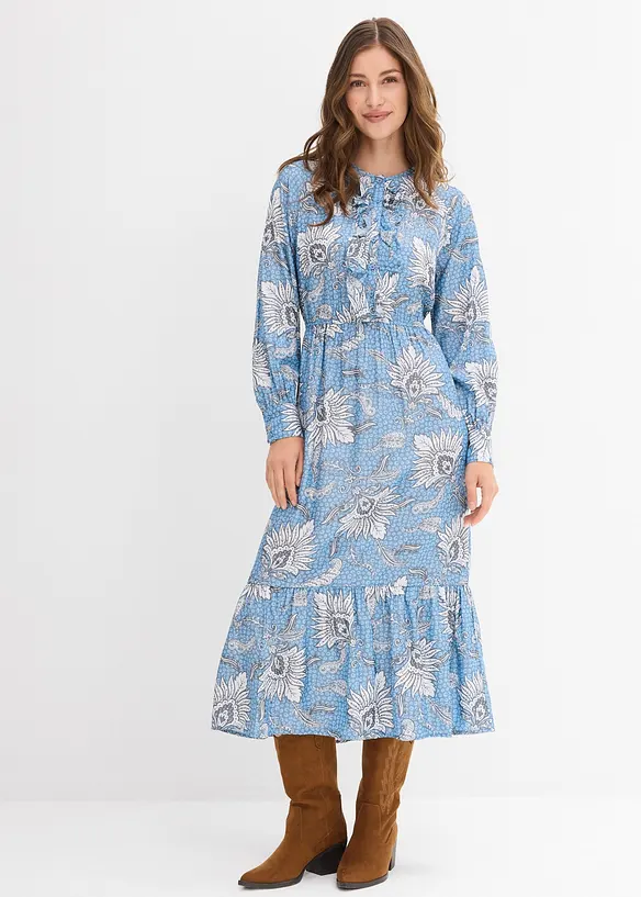 Maxi jurk in een soepele viscosemix, bonprix