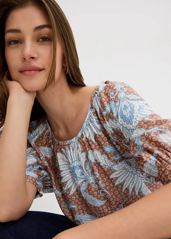 Blouse in een fijne viscosemix, bonprix