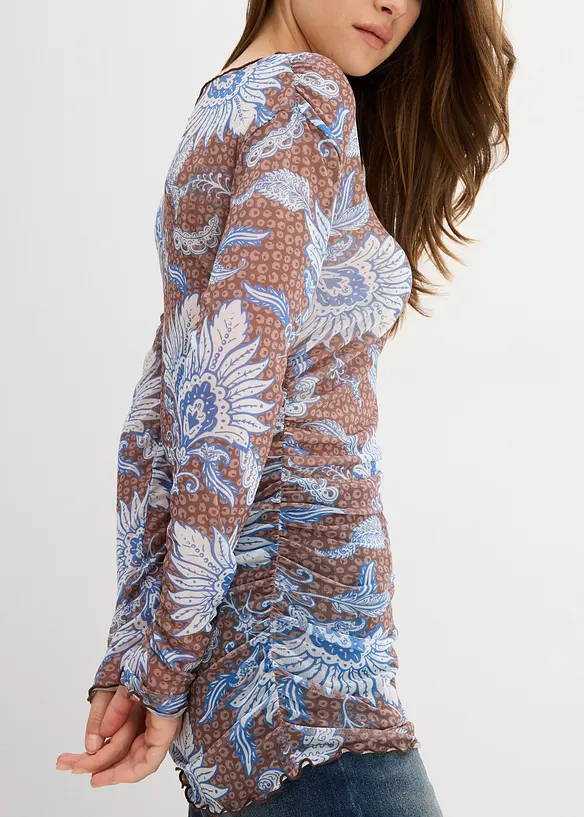 Longsleeve van fijne mesh, bonprix