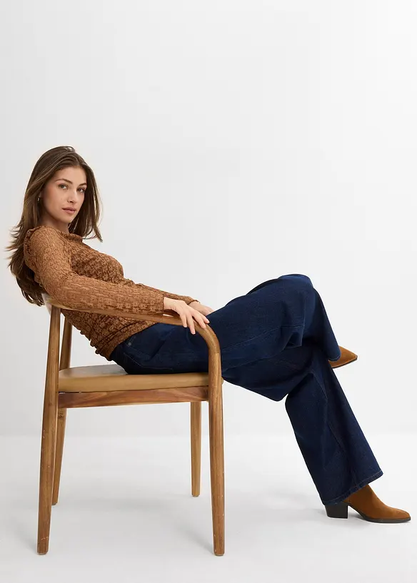Longsleeve van kant, bonprix