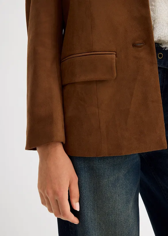 Blazer van imitatiesuède, bonprix